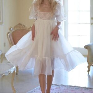 Selkie Ivory French Puff Dress - M